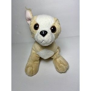 Ganz Webkinz Chihuahua Puppy Dog 8" Plush Stuffed Animal Tan White Soft Cute